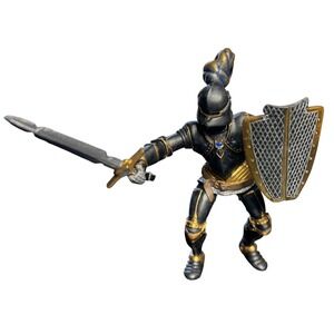 Papo Black Knight with Sword and Shield Medieval Warrior Toy Figure